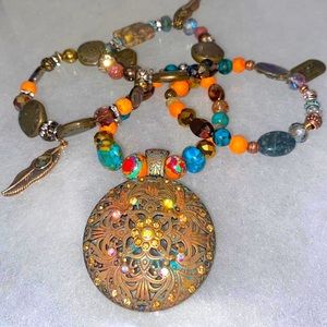 Vintage Handmade Boho Beaded Bracelets